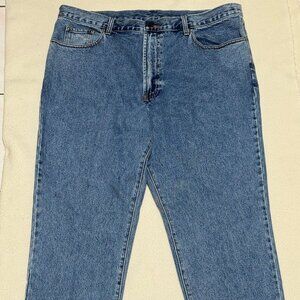 Faconnable Jeans Men's Straight Leg Medium Wash Blue Denim Pants - Size 44"x 30"